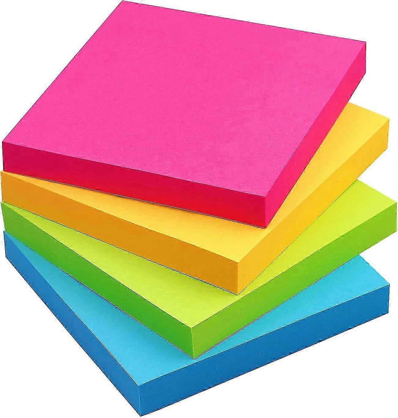 Sticky Notes 3x3 Self-stick Notes Bright Colors Sticky Notes 4 Pads 100
