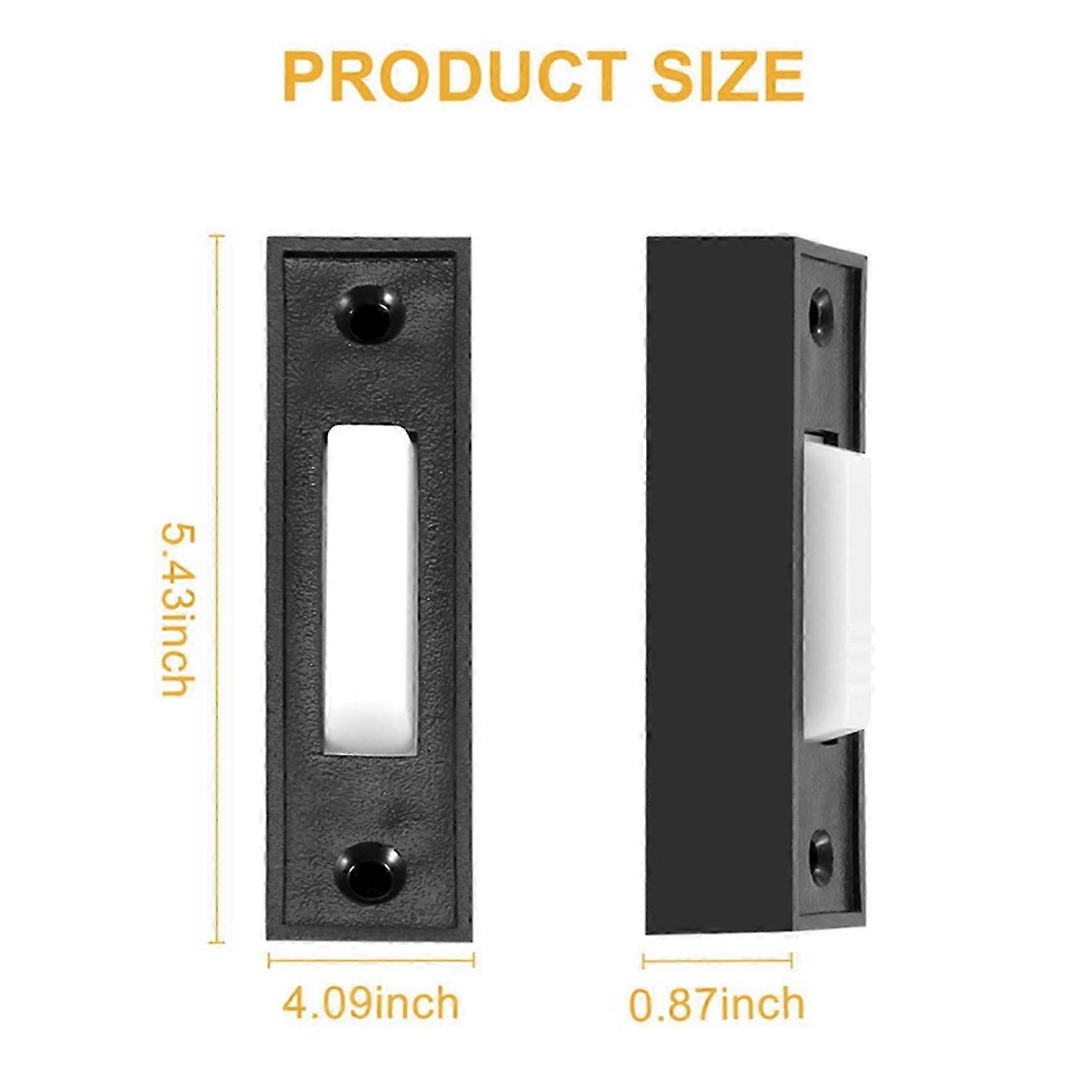 Universal lighted switch for garage door 2pcs push button black finish