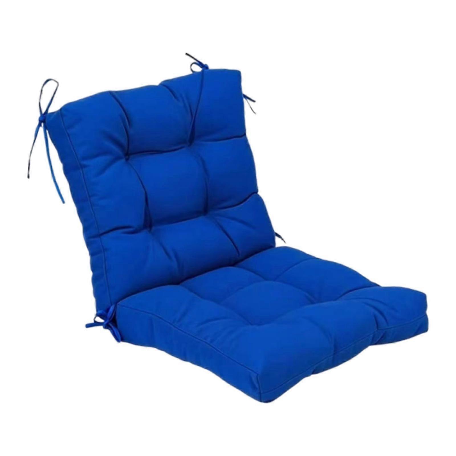 Chair Seat Cushion Thick Soft Polyester Back Support Solid Color Mat Rocking