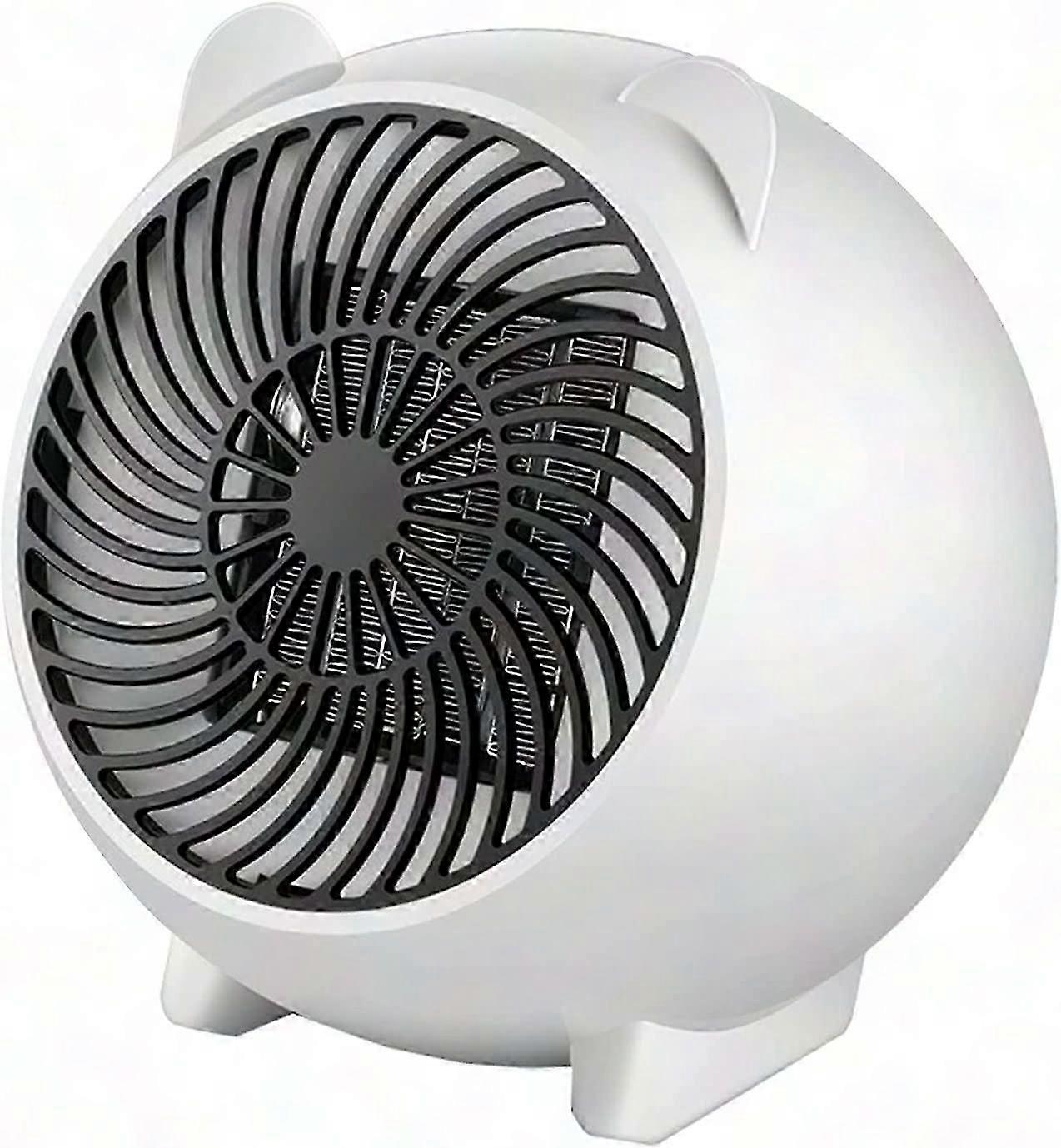 Portable Mini Space Heater with Overheat Protection, Energy-Saving Small Desktop Heater for Indoor Use (White)