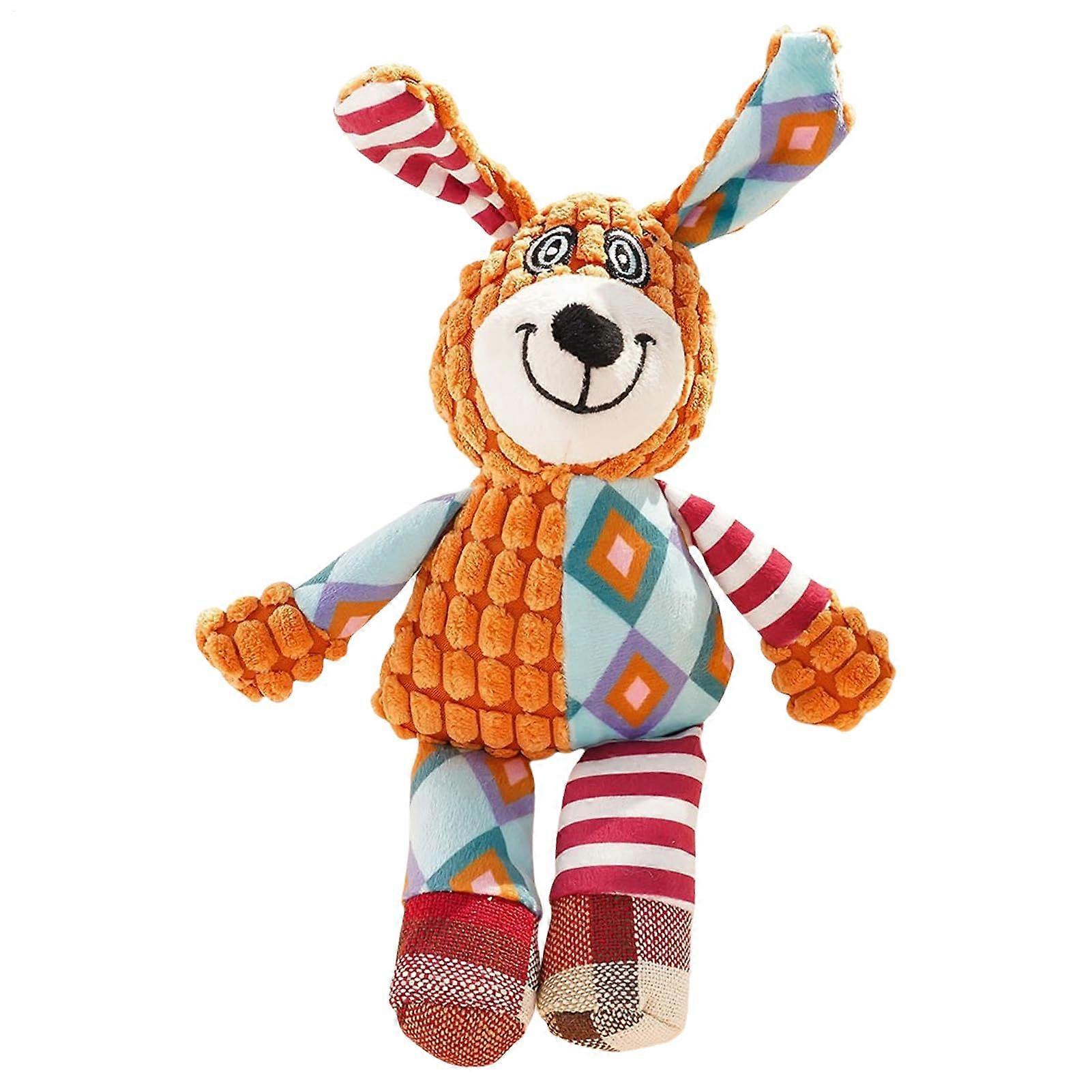 Squeaky Plush Dog Toy - Soft Fabric Chew Toy for Small, Medium, and Large Dogs, Interactive Durable Plush Companion