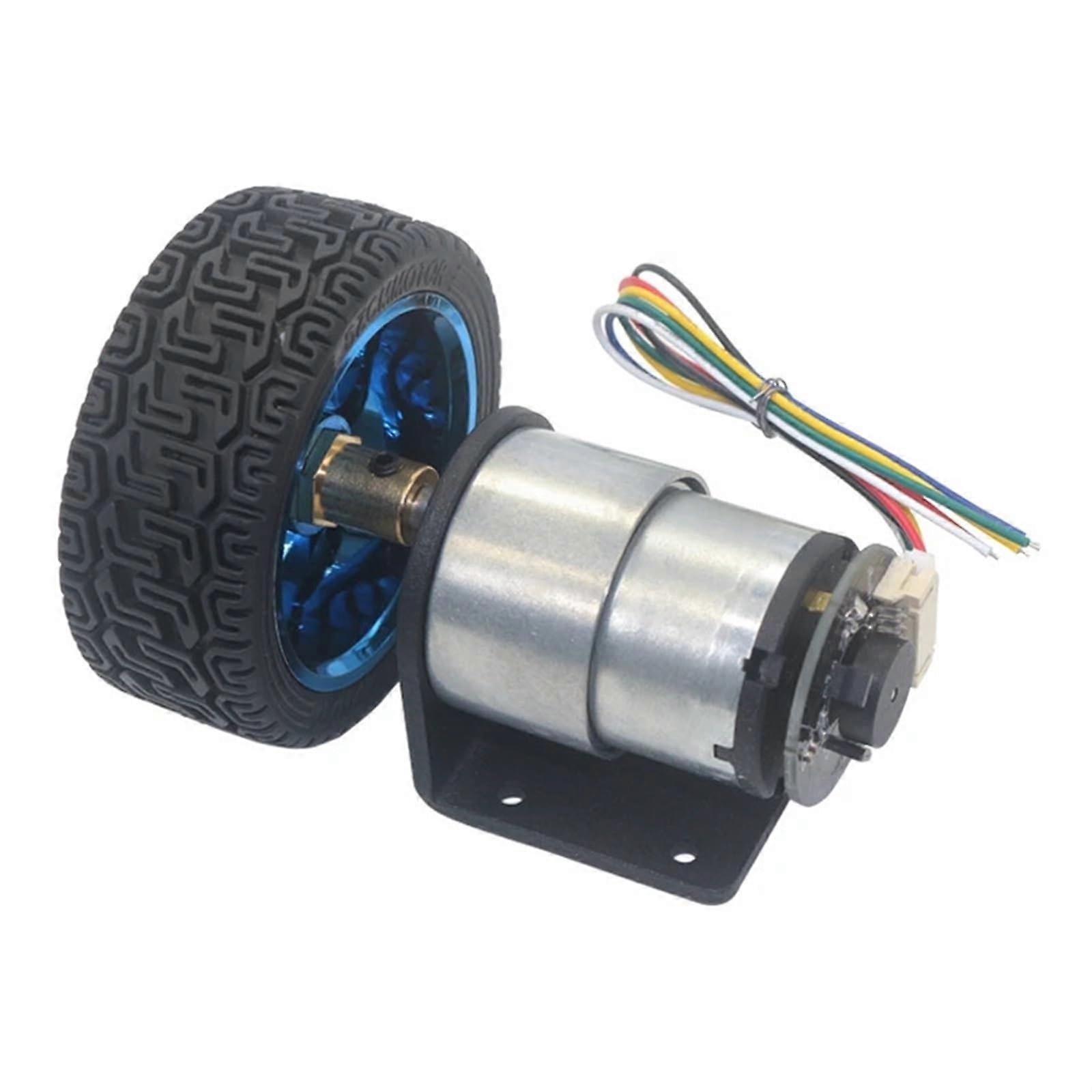 DC gear motor set with torque, electric motor, 12V, with encoder, 1 piece (76rpm)