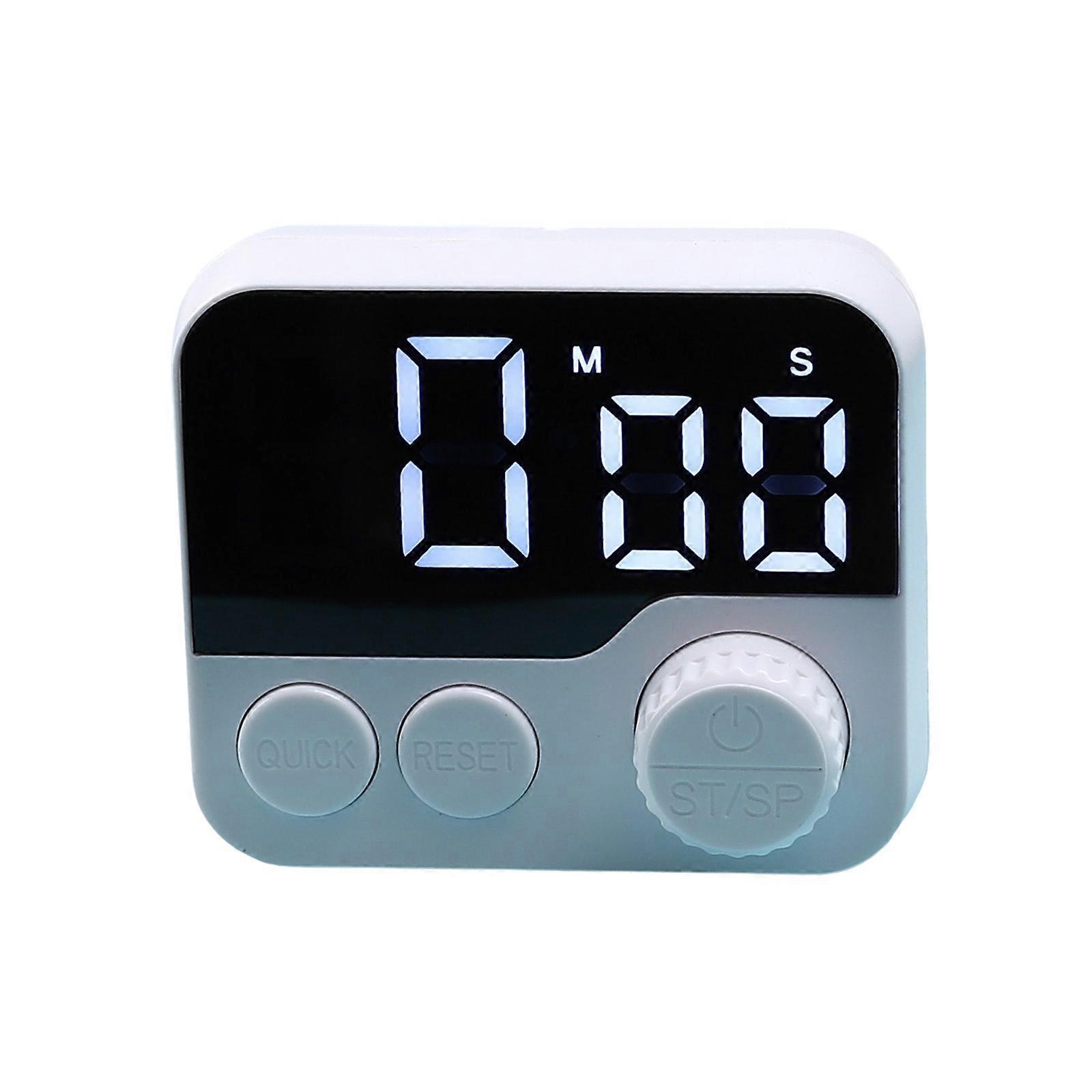 LED Display Magnetic Countdown Timer Electronic Cooking Countdown Clock Kitchen Reminder Timer for Classroom Fitness  White