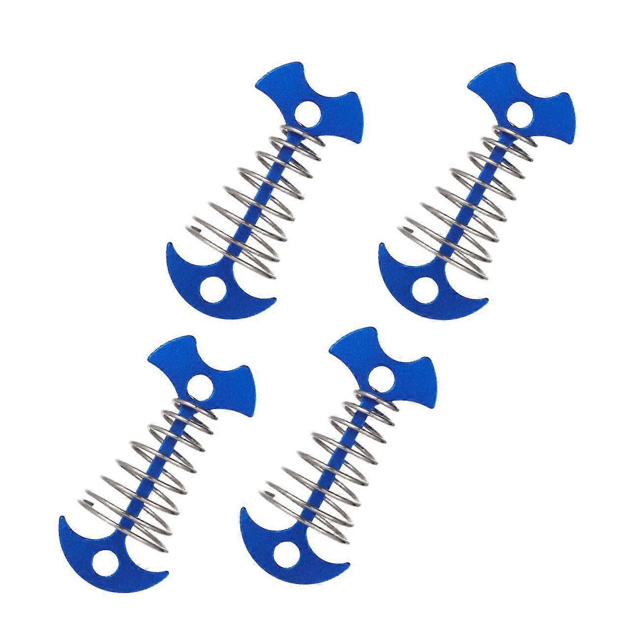 4 pieces tent peg hooks, sturdy tent pegs for camping, outdoor, and garden use, easy to install and reusable, ergonomic design for various purposes.