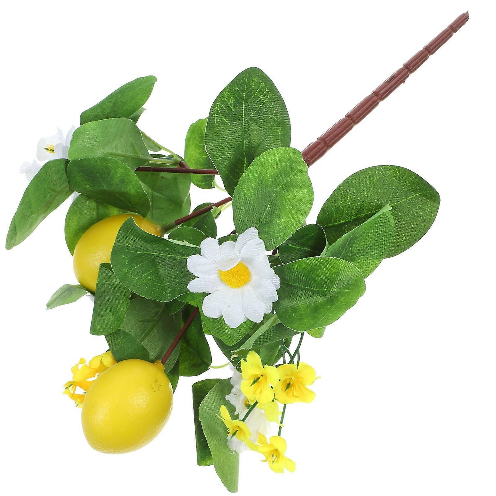 Decorative Lemon Branch Decor Wearresistant Faux Plant Desktop Artificial Plant Home Accessory
