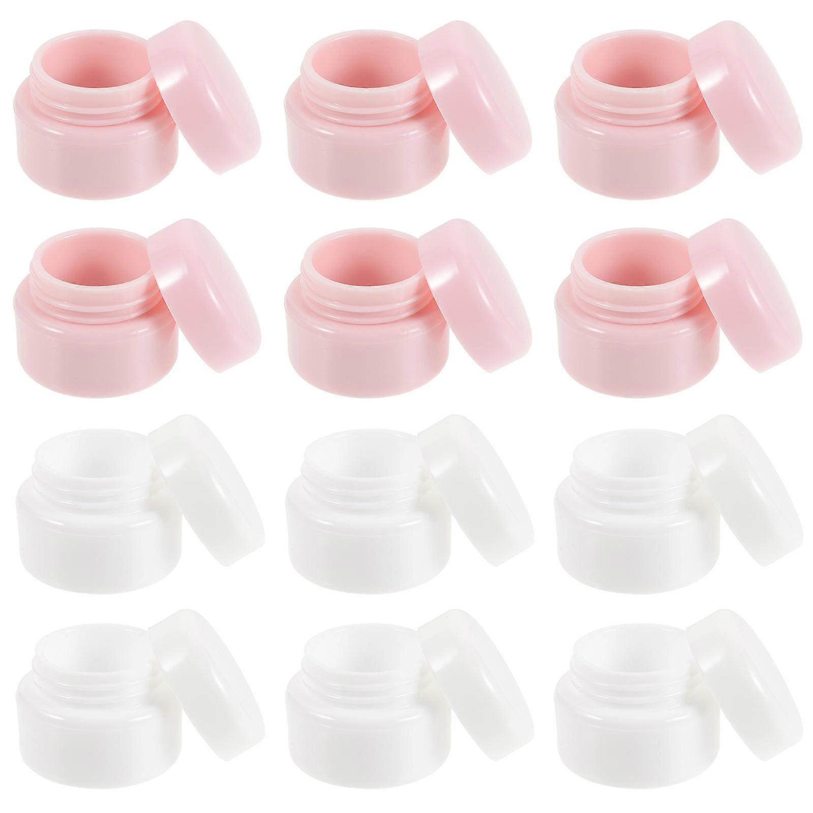 12 pcs Small Refillable Plastic Makeup Containers with Lids Empty Cosmetic Boxes Jars