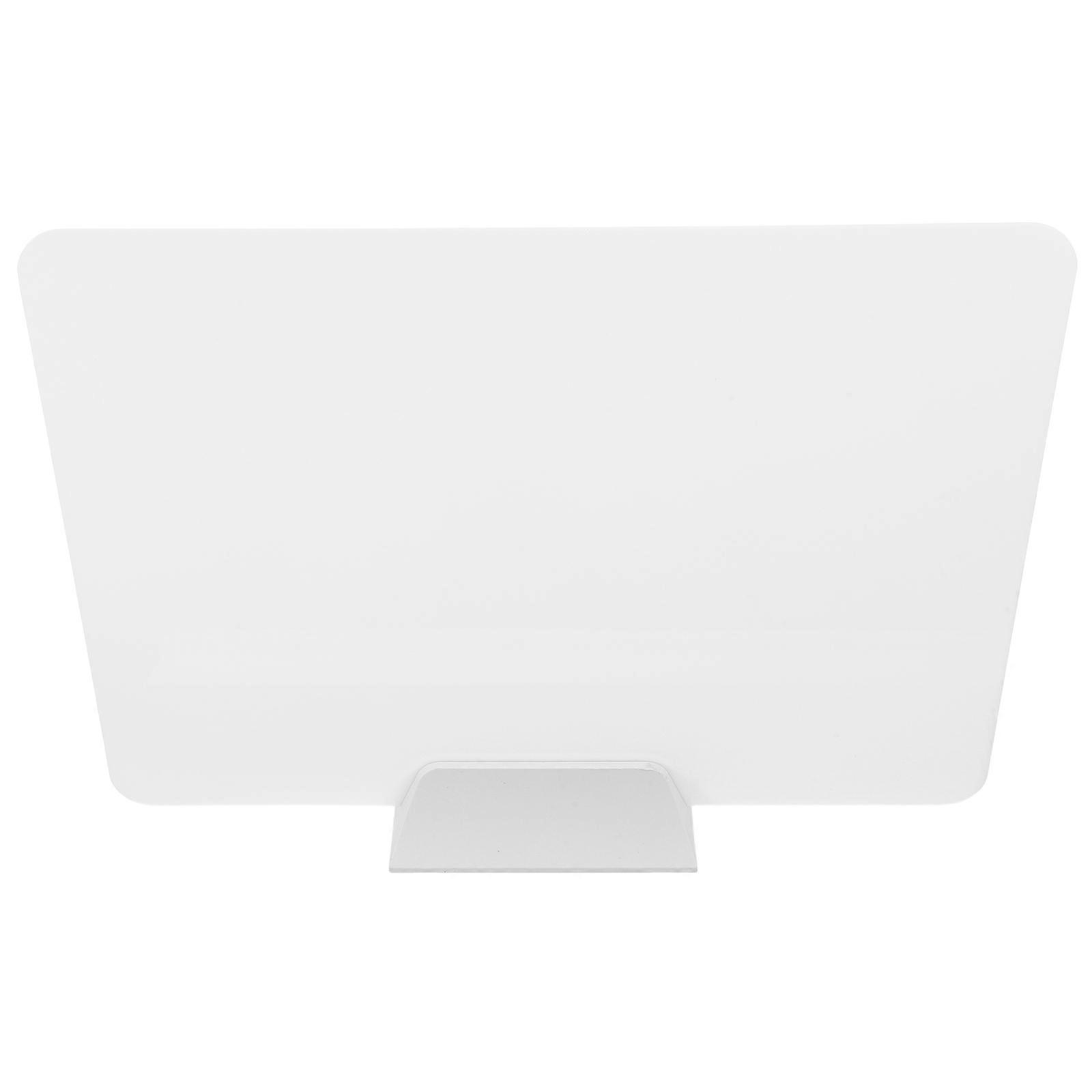 Acrylic Desk Privacy Panel for Home Easy Installation Versatile Office and Student Use White 30 x 24 Inches