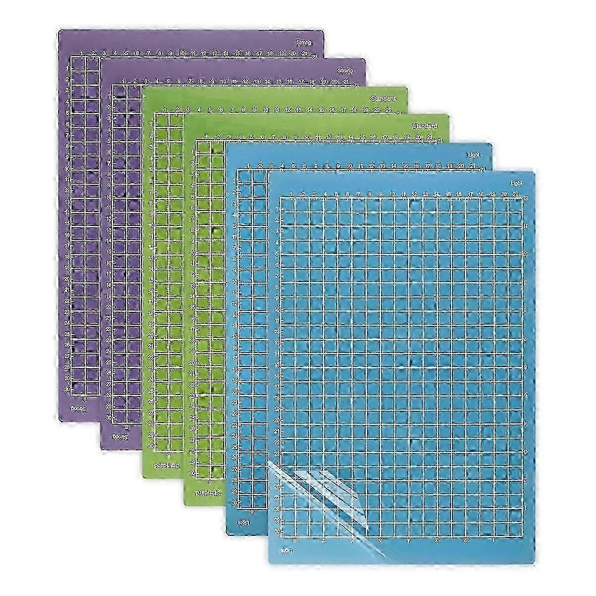 6 STÜCKE 8,5 x 12 Zoll 3-in-1 wiederverwendbare Schneidematten für Cricut Joy Xtra, Multi-Grip HWY
