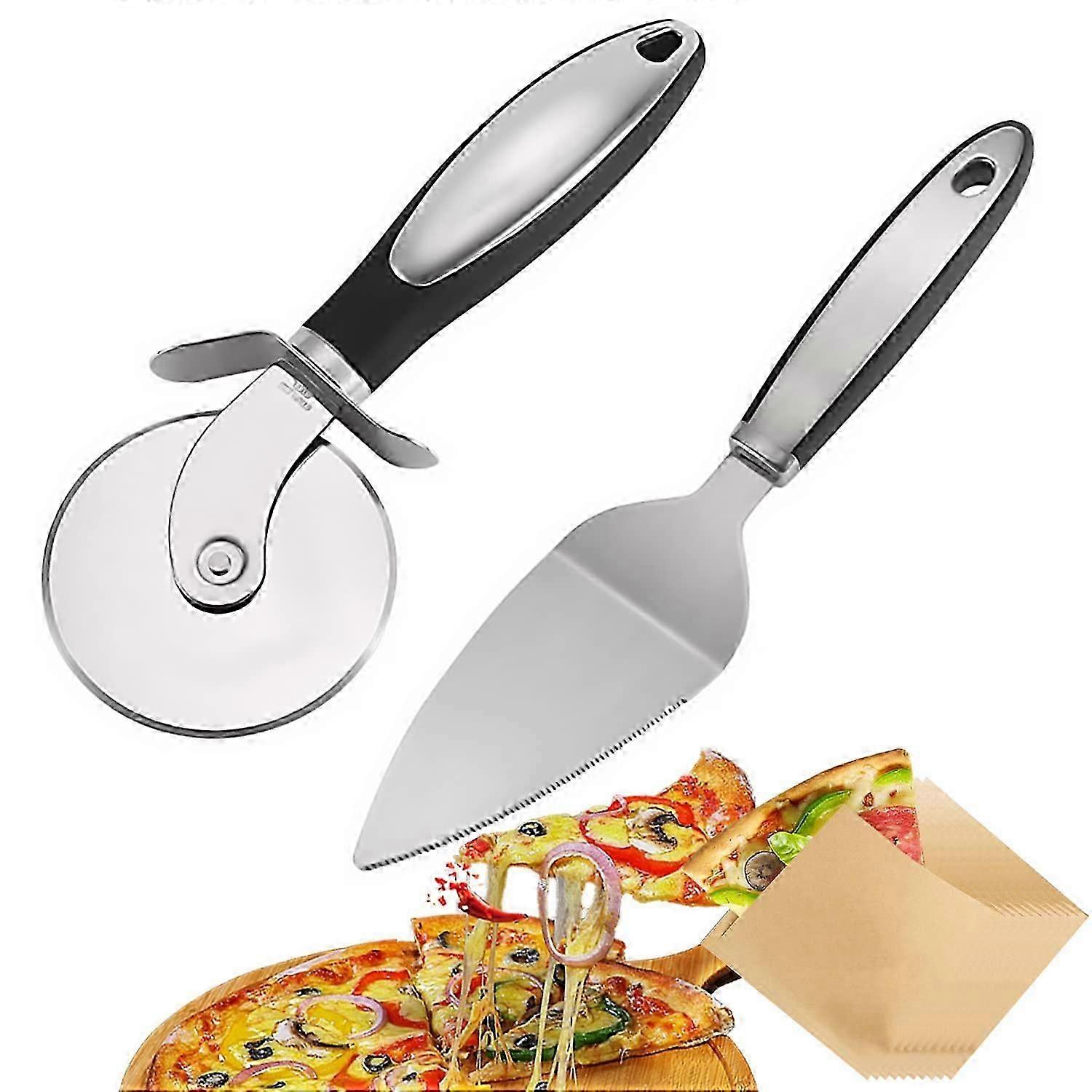 Pizzaskærer og skovlsæt - professionelt pizzahjul i rustfrit stål