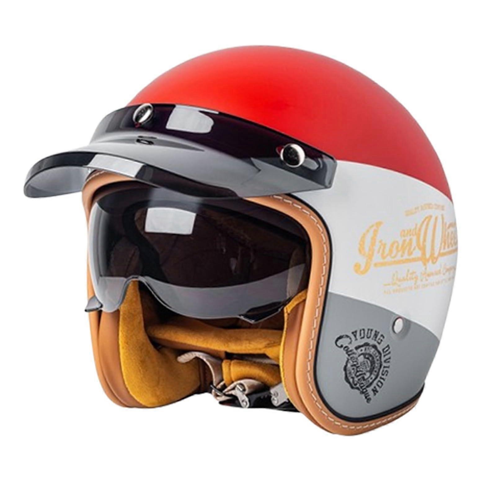 Jet Helmet with Visor, DOT/ECE Certified, Ideal for Scooters, Adults, Size XL (6162CM)