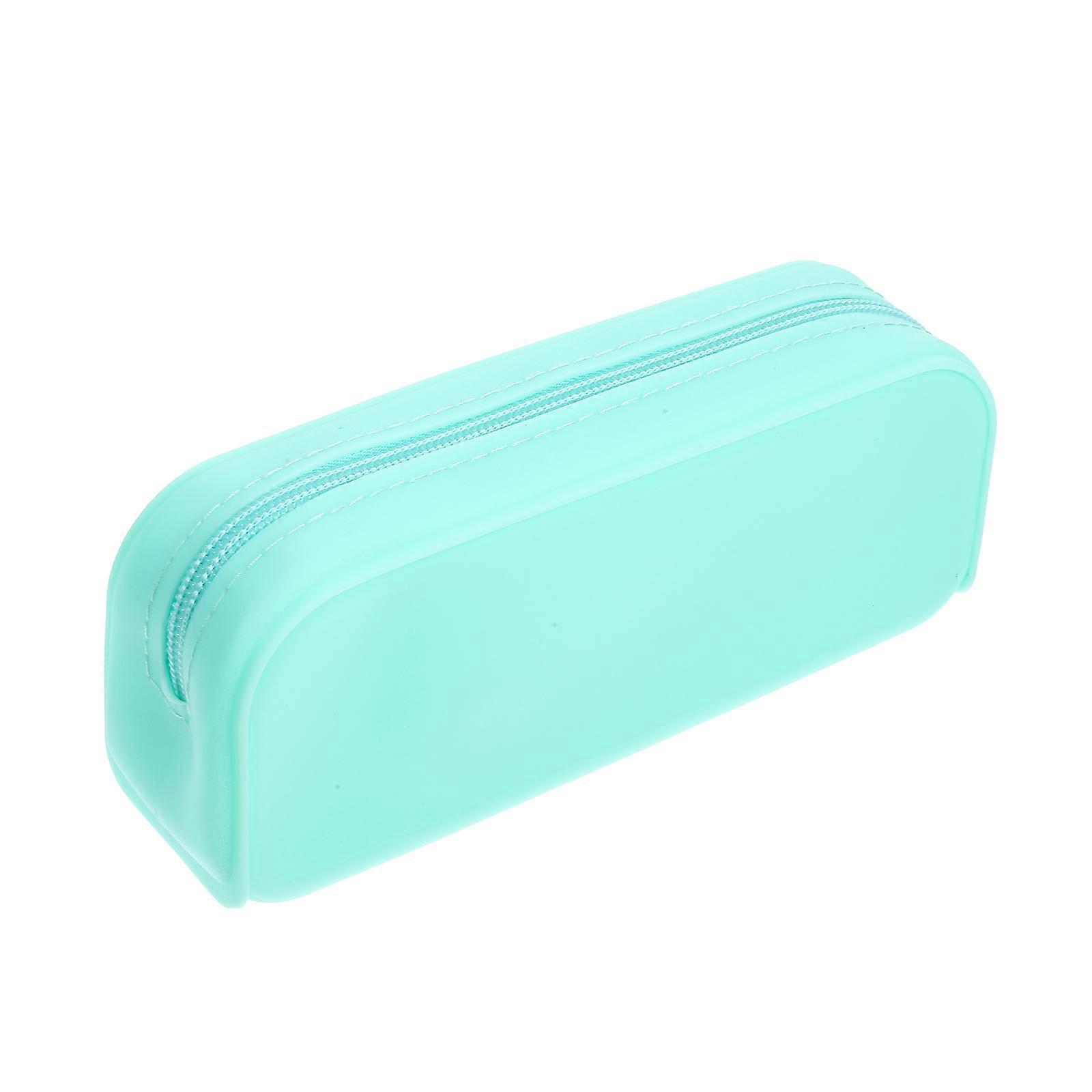 Silicone Pencil Pouch Large Capacity Organizer in Green for Storage Use