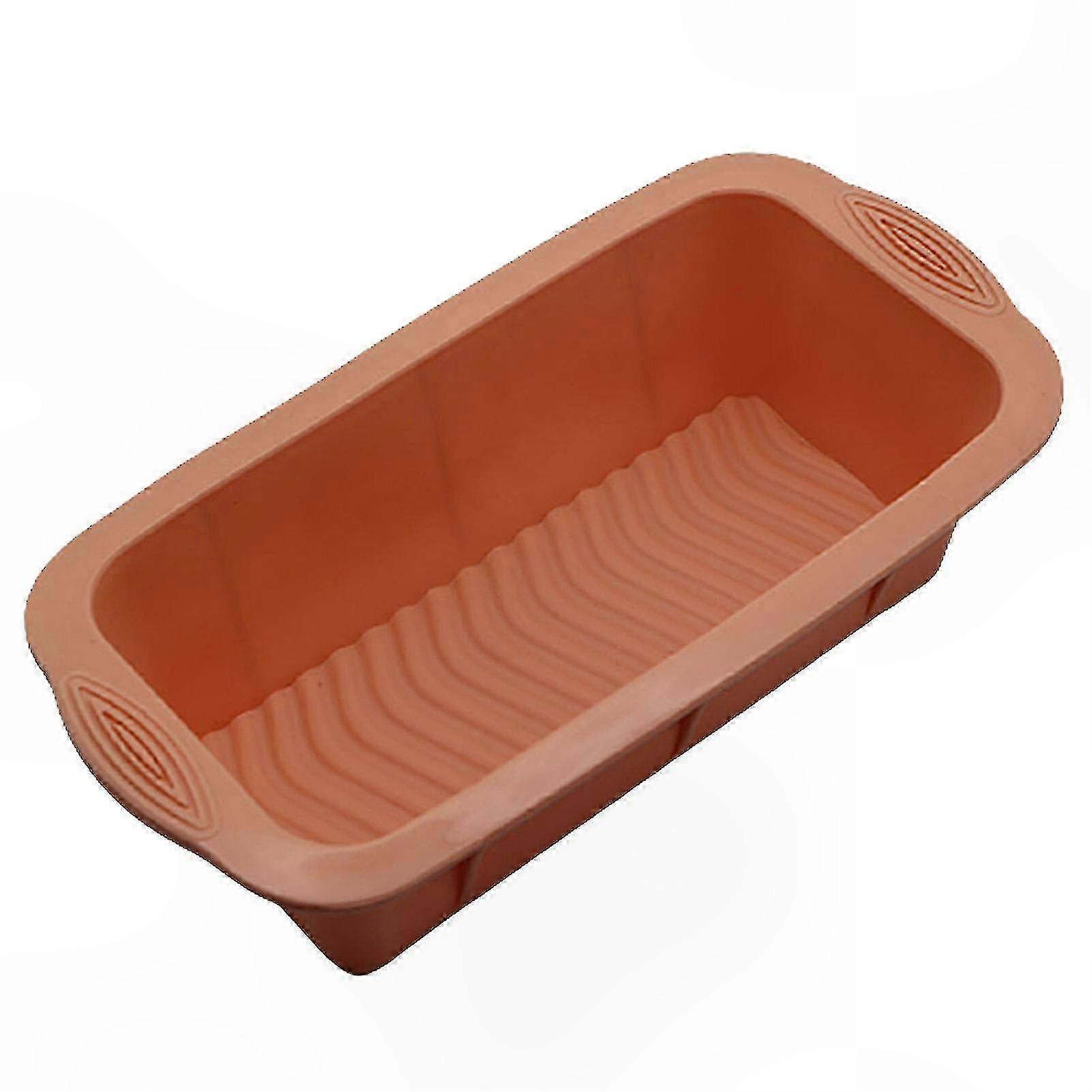 Silicone Rectangular Bread Mold for Cake and Toast - Pink Bakeware Tool