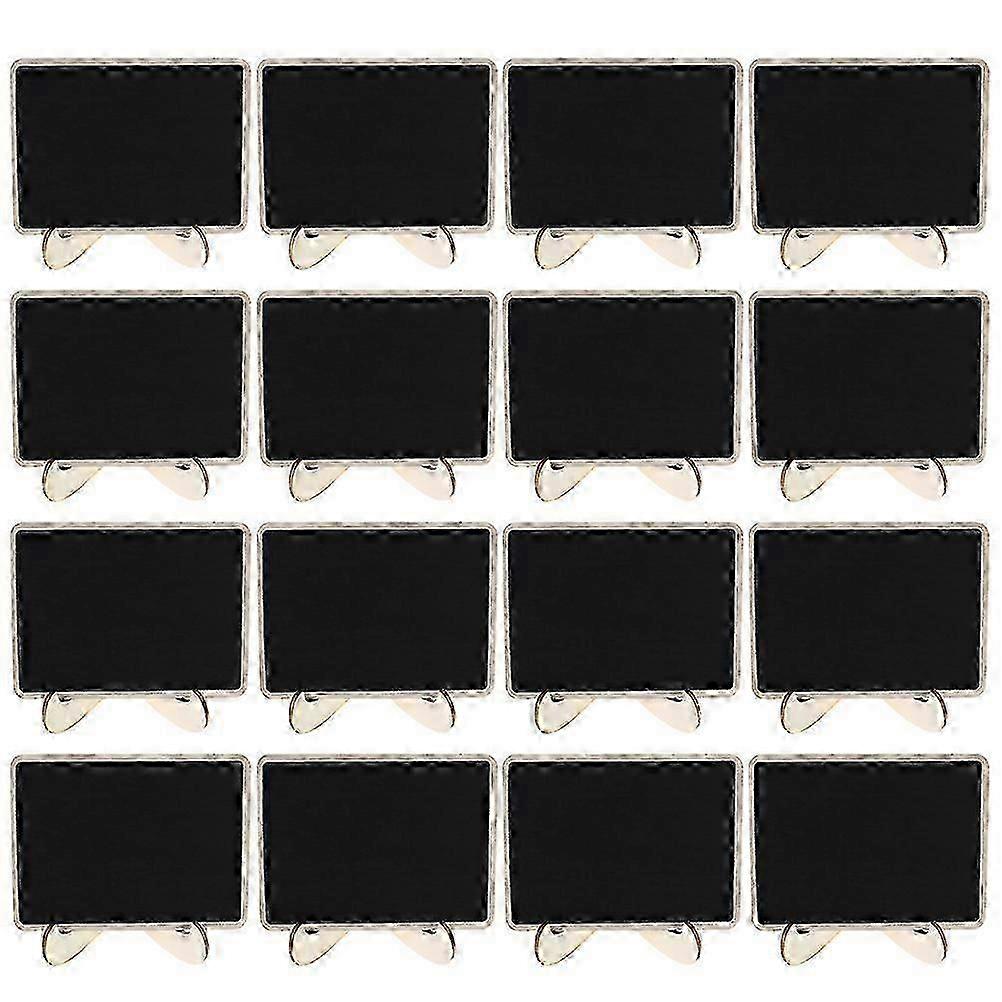 16pcs Mini Blackboard Message Boards - Single-Sided Chalkboard for Display Decor - 10x7.5cm