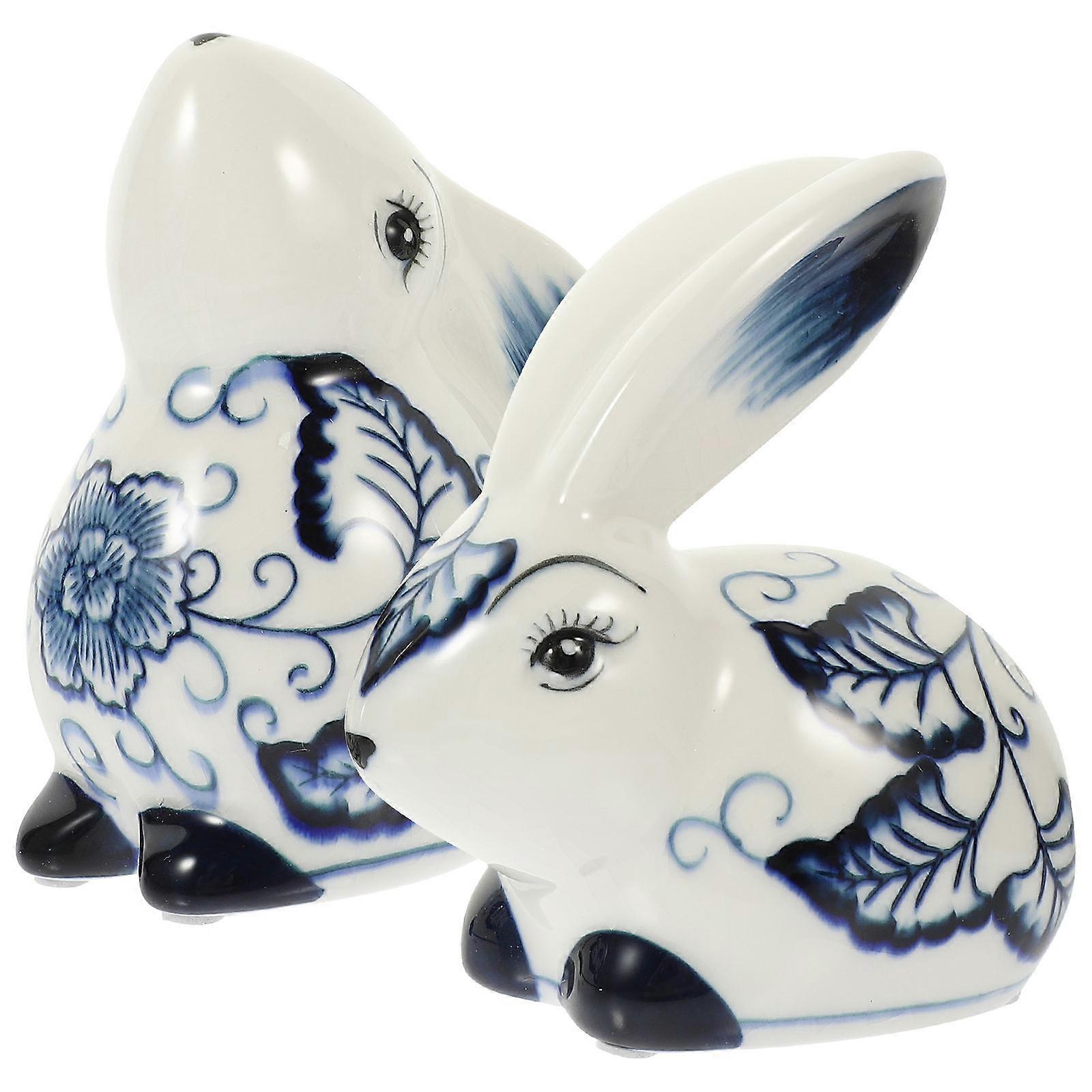 Ceramic Figurines, Stylish Home Decor, Creative Craft Rabbits