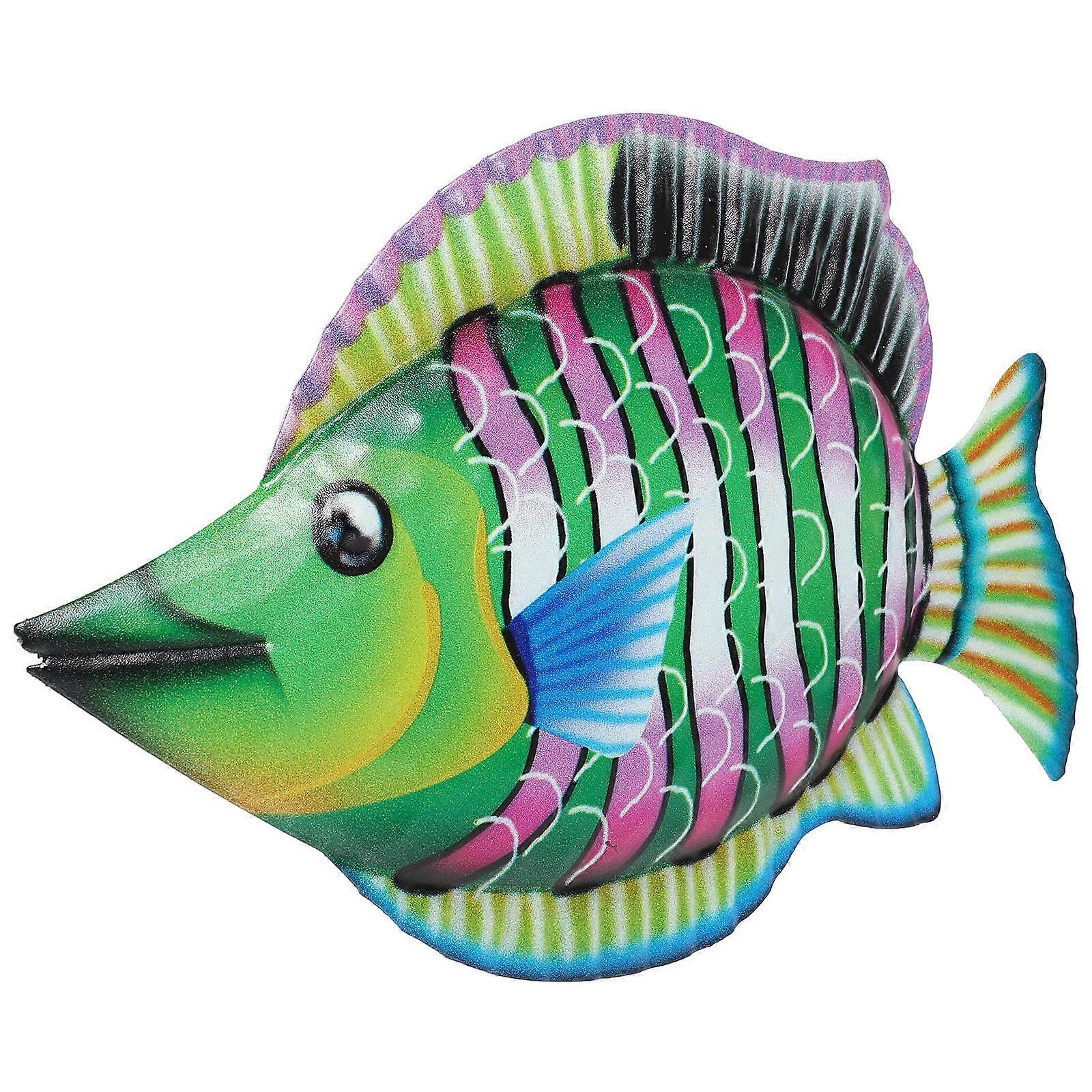 a refined and engaging product description based on your input:
**1pc Vivid Iron Fish Hanging Ornament – & Outdoor Decor**
Add a splash of ocean