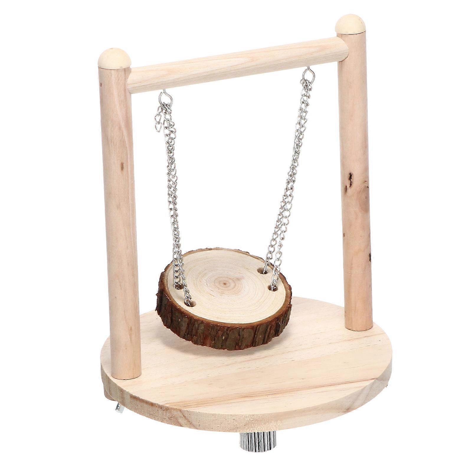 Durable Wooden Swing Hammock for Small Pets – Comfortable Exercise Plaything for Hamsters, Guinea Pigs, and Parrots – Cage Accessory for Active Small