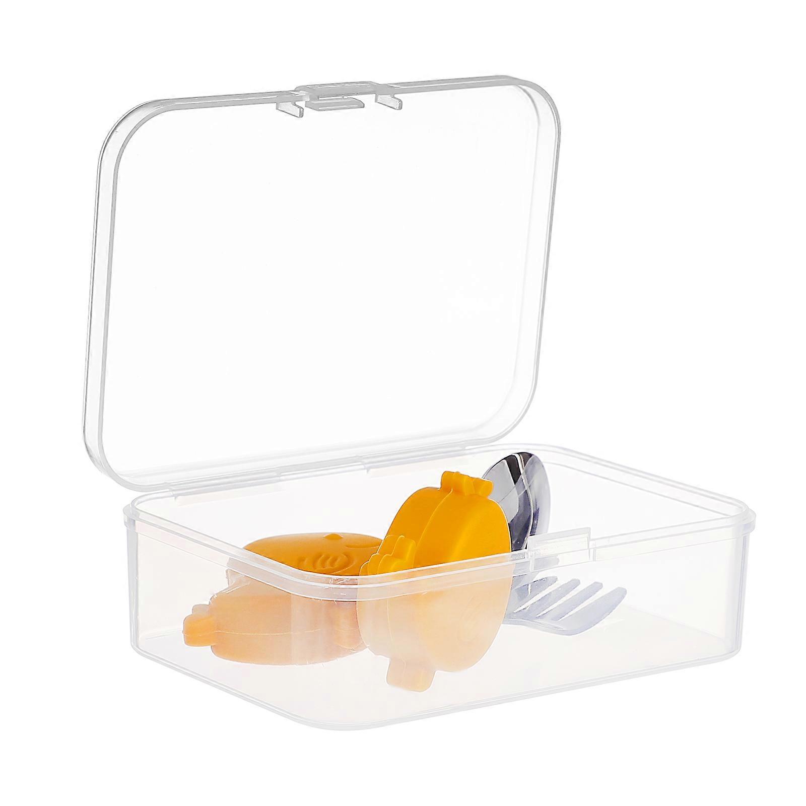 Durable 1 Set Premium Cutlery Spoon Fork for Easy Weaning, Lightweight Portable High Temperature Resistant Yellow