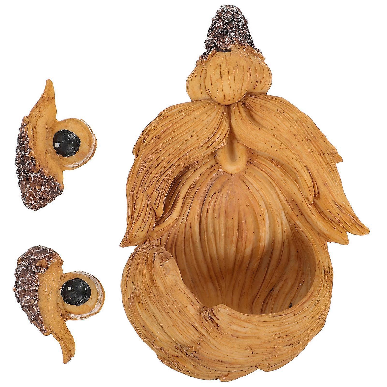 Glowing Eyes Outdoor Tree Face Bird Feeder – Durable Garden Ornament for Backyard Bird Watching and Wildlife Enjoyment