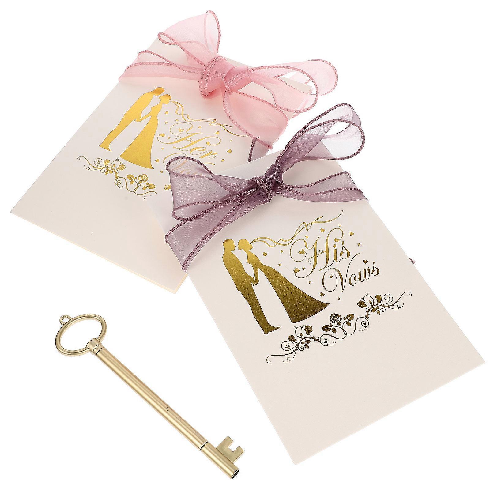 Κάρτες γαμήλιων όρκων με διακόσμηση φιόγκου κορδέλας για νυφικά φωτογραφικά στηρίγματα και διακόσμηση σε διάφορα χρώματα