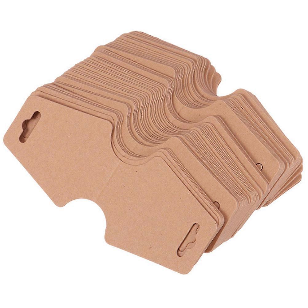 Necklace Display Cards 500 Sheets Rectangular Jewelry Organizing Light Brown Packaging