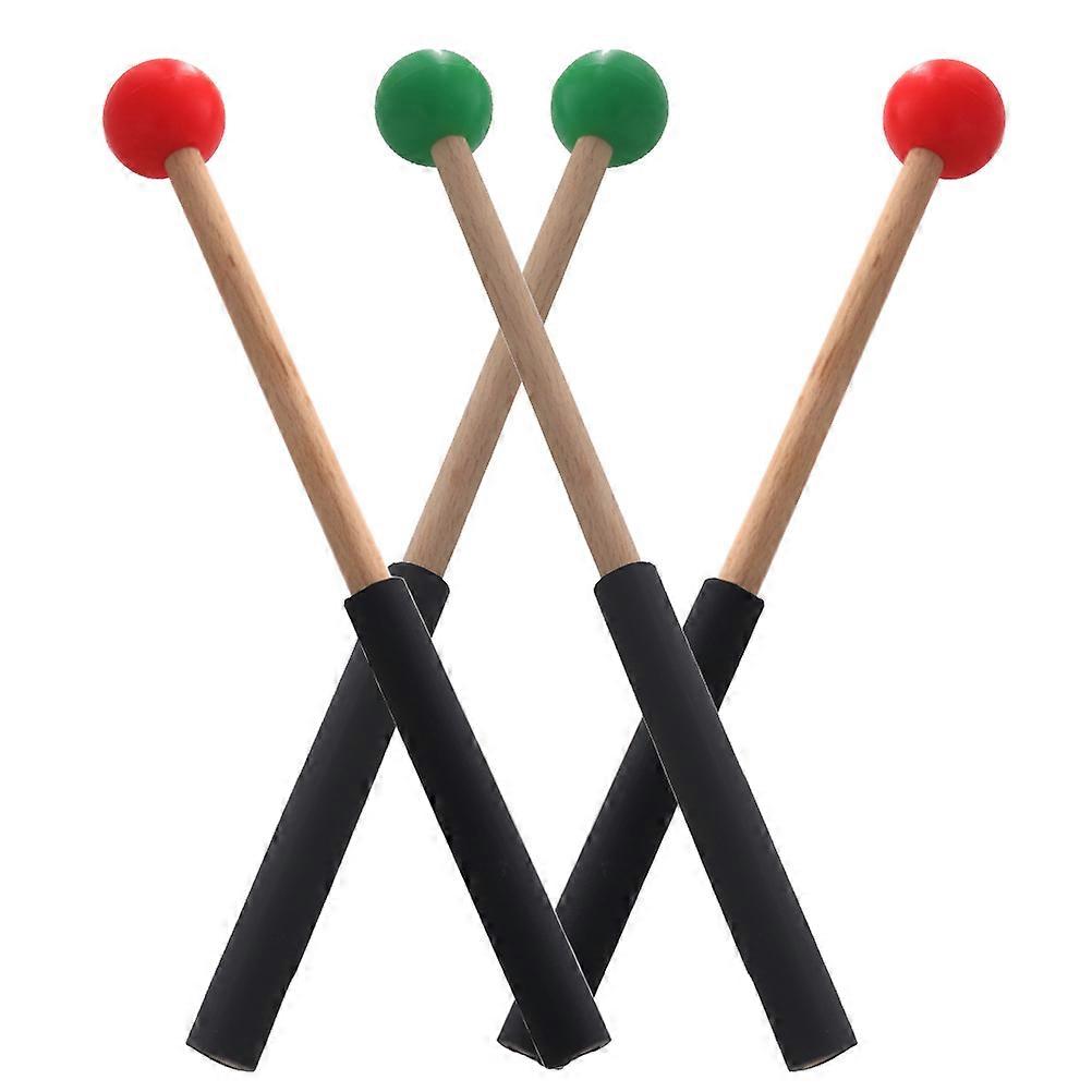 Xylophone Mallets with Handles Durable Tips for Tongue Drum, Marimba & Percussion Practice 2 Pairs Set