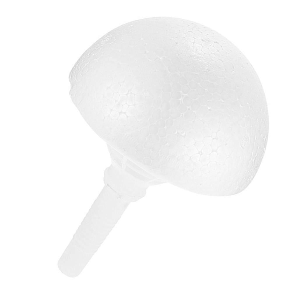 DIY Wedding Flower Holder for Bridal Bouquet Handle White Plastic and Foam Lightweight 6 x 3 inches