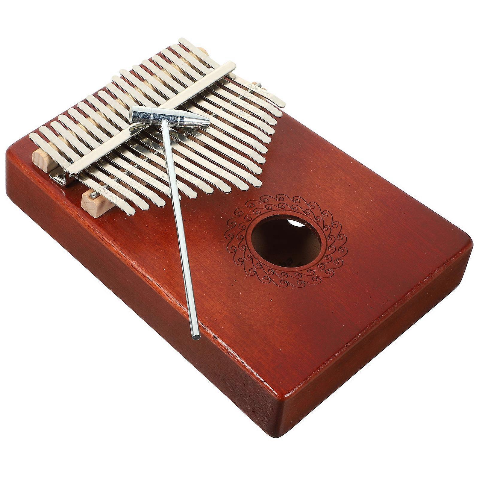 It looks like you're referring to a product description for a **portable Kalimba thumb piano**—a small, melodic musical instrument often used by