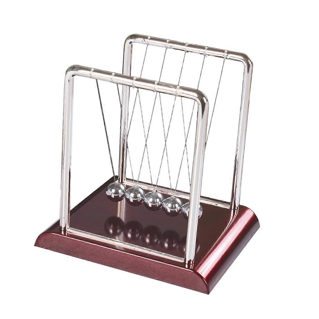 Newton Pendulum Ball Kinetic Desk Toy Medium Size 135x115x135mm Square Pattern Home Office Decor Ornament