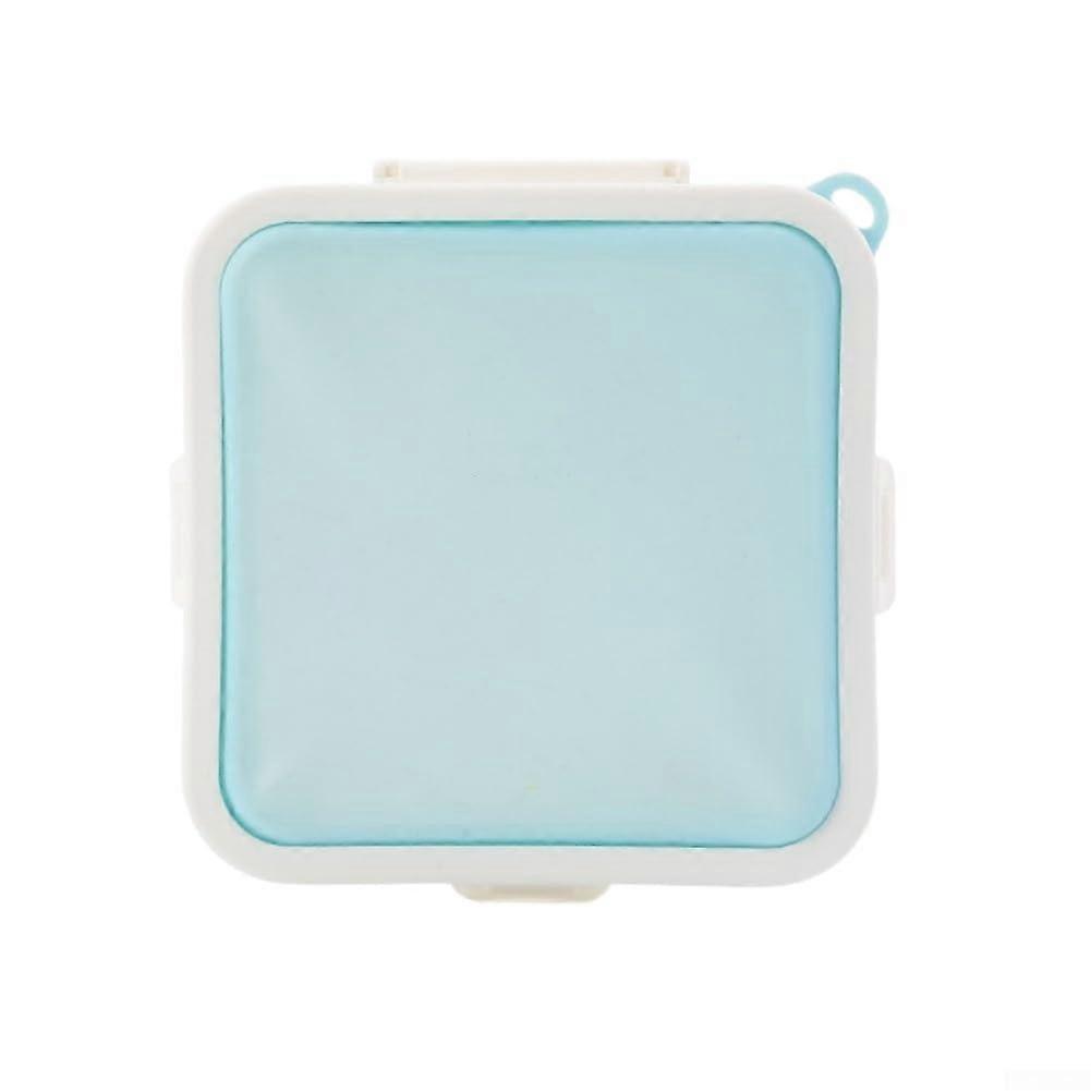 Effortless Open and Secure Close, Compact and Space Saving Sandwich Storage Box (Blue)