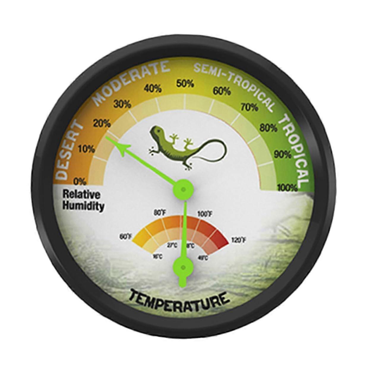 Thermometer Reptile Temperature and Humidity Monitor Dual Hygrothermograph ABS Housing Hygrometer for Turtle Enclosures