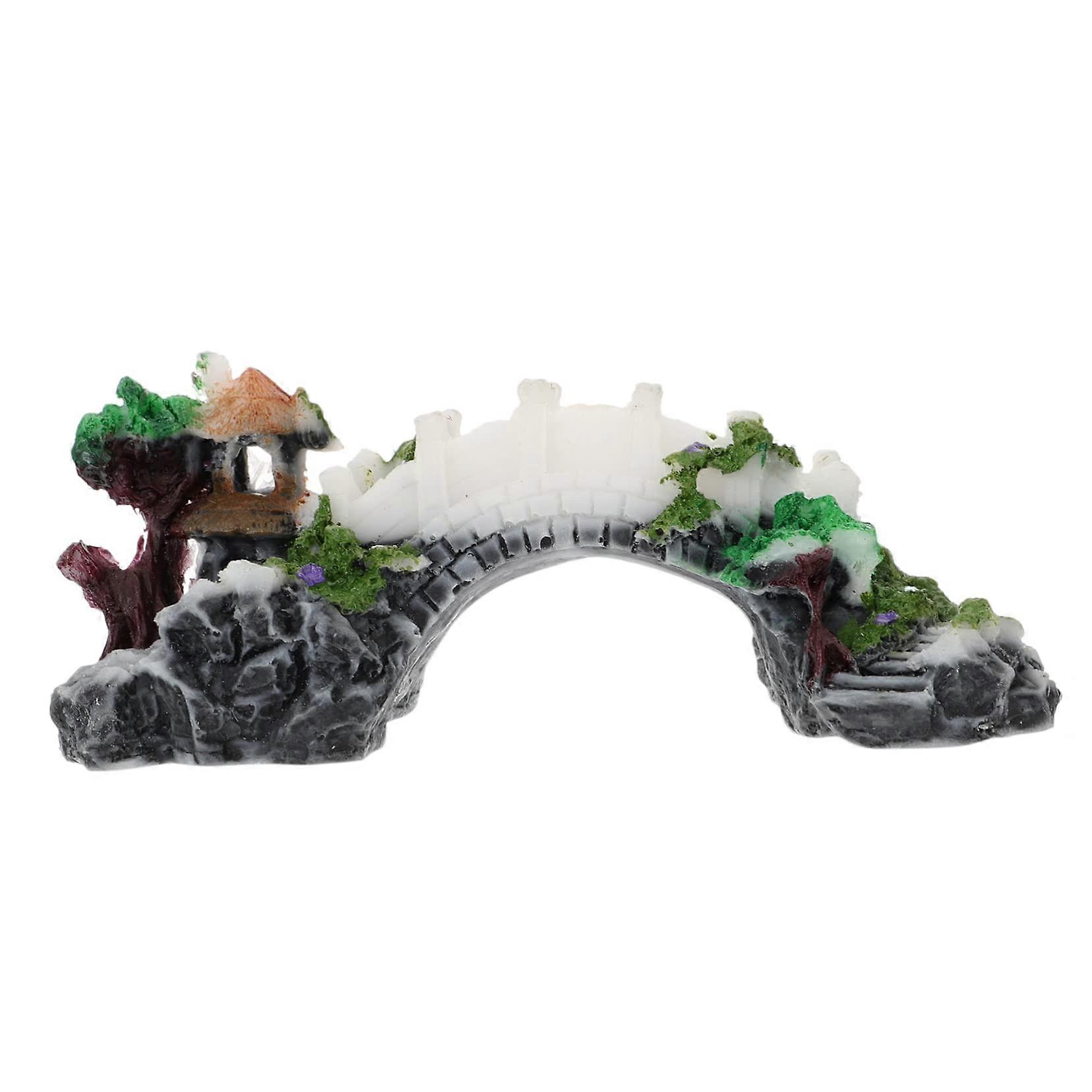 Resin Turtle Pier Arch Bridge Aquarium Decoration - Reptile Hide Terrarium Basking Platform For Turtles And Tortoises