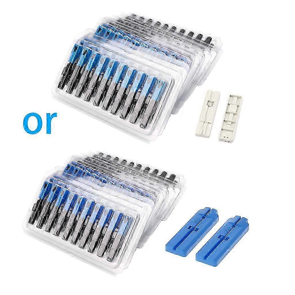 100PCS SC Optic Fiber Quick Cold FTTH SC Single Mode UPC Fast Connector Blue