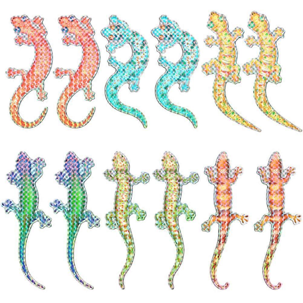 12pcs Decorative Window Clings Gecko Modeling Magnetic Window Stickers Window Stickers Decors