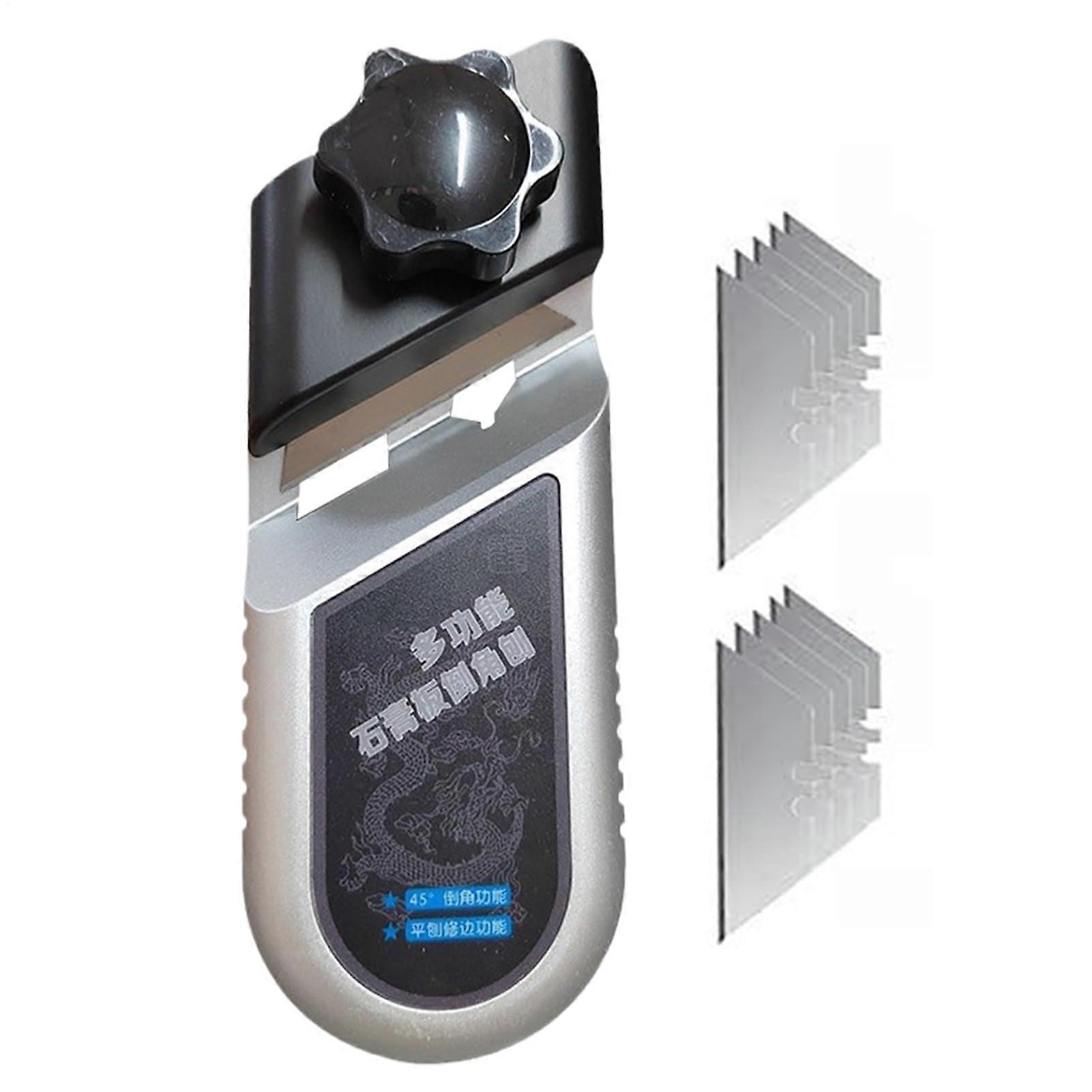 Chamfer Tool 45/90 Degree Plasterboard Cutting Tool with 10 Milling Heads for Ceiling Panels and Construction Site Applications