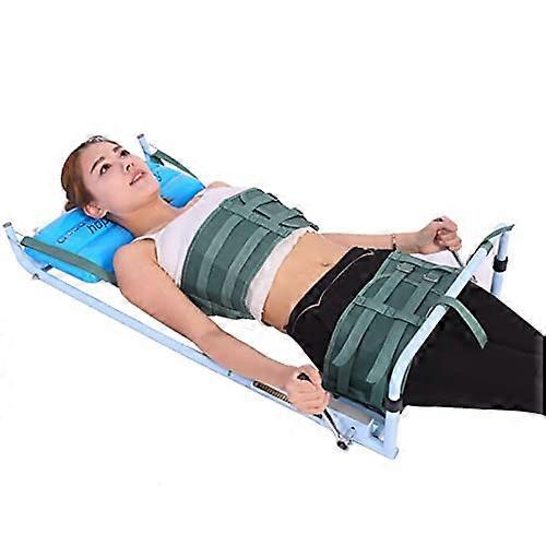 Lumbar Traction Device Bed Compatible Portable Back Support And Spine Posture Corrector For Lumbago Relief