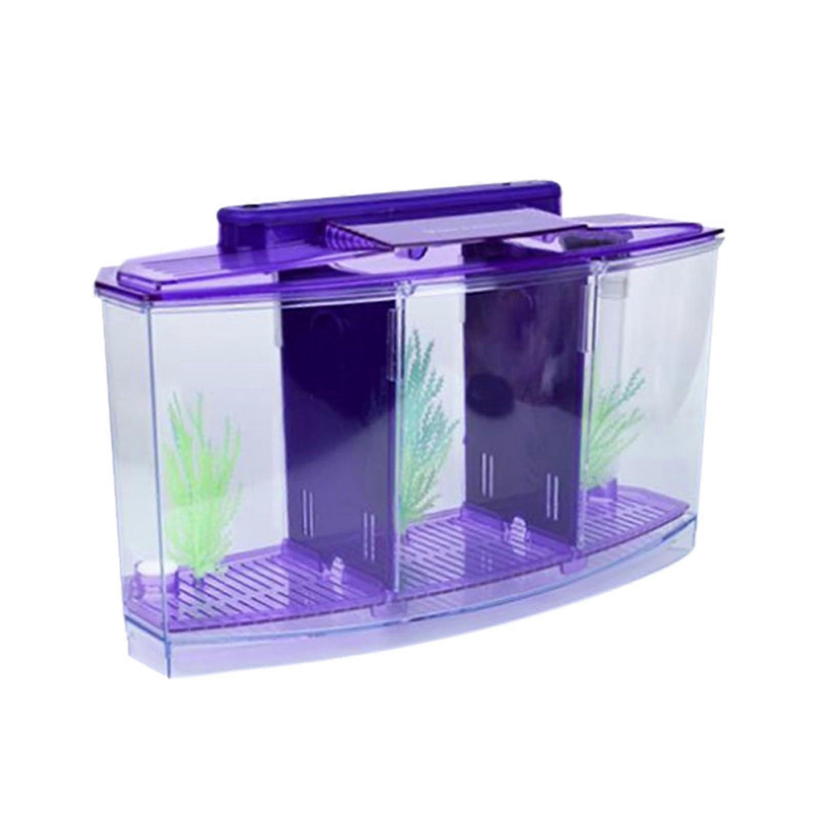 Multifunctional LED Light Aquarium Acrylic Fish Tank Box (Blue)