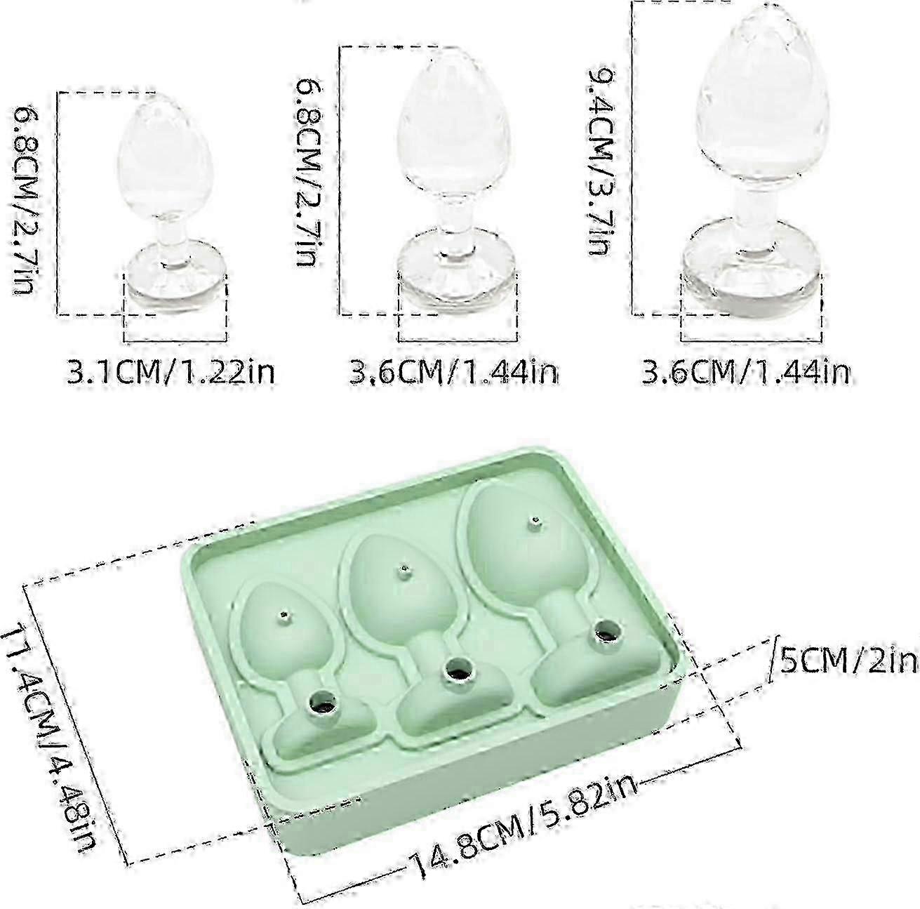 Prank Butt Plug Shaped Ices Cubes Trays, Silicone Mold For Diy Cake Chocolate Candy