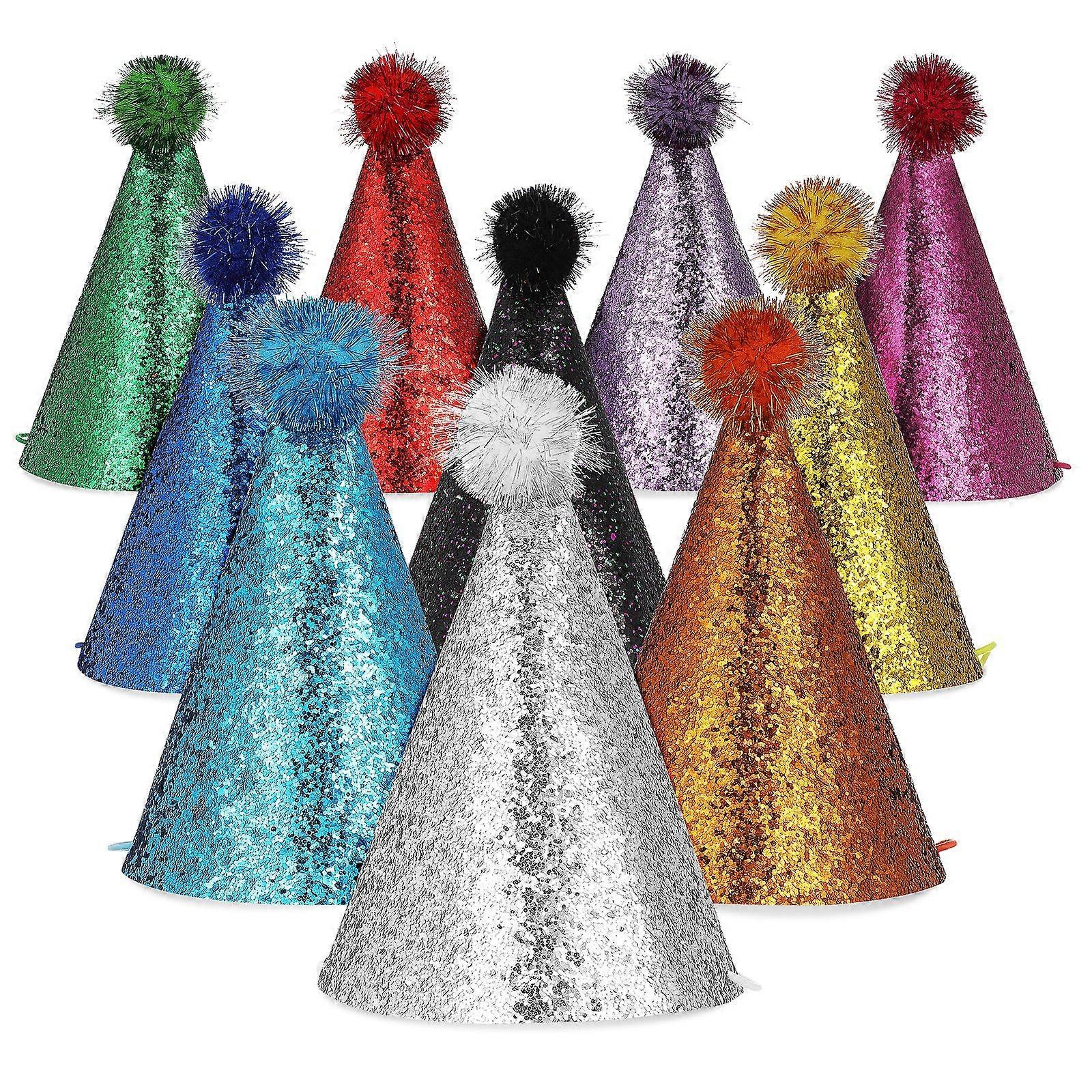 10 Pcs Party Hats Birthday Hat Cone Hats Cone Party Hats Adults Pet Party Hats Kids Party Favors Supplies
