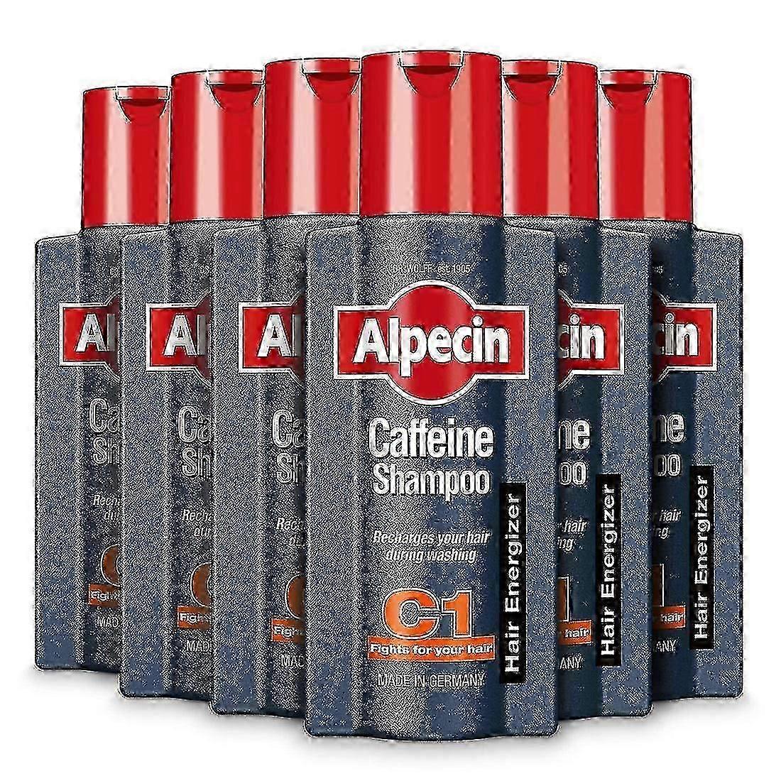 2025 6x Alpecin Caffeine Shampooing C1 Ensemble Anti-Chute de Cheveux Naturel Croissance Des Cheveux - 250ml