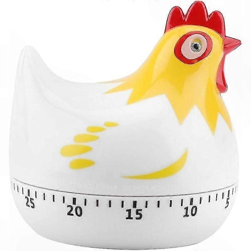 White Kitchen Timer for Home Cooking, Egg Boiler and Oven Timer, Kids-Friendly Kitchen Tool