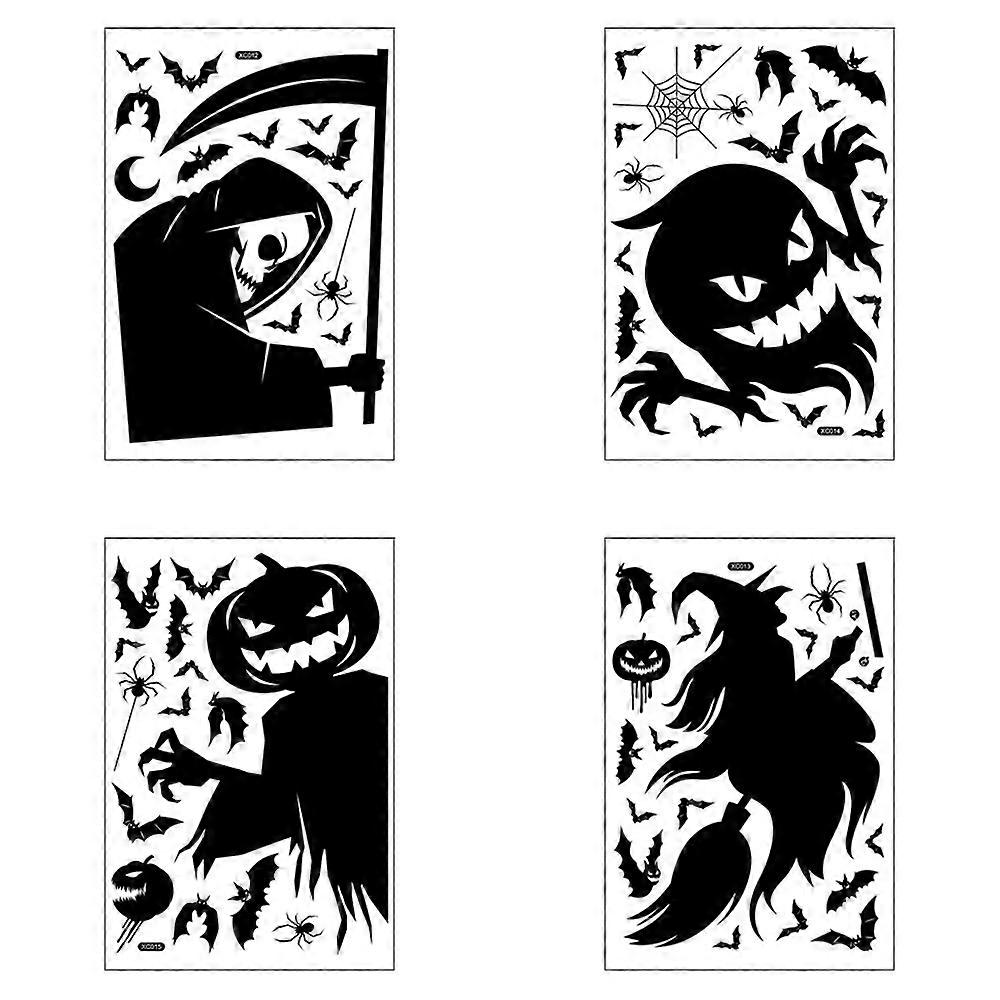 Halloween Window Stickers, Haunted House Party, Death Witch Pattern