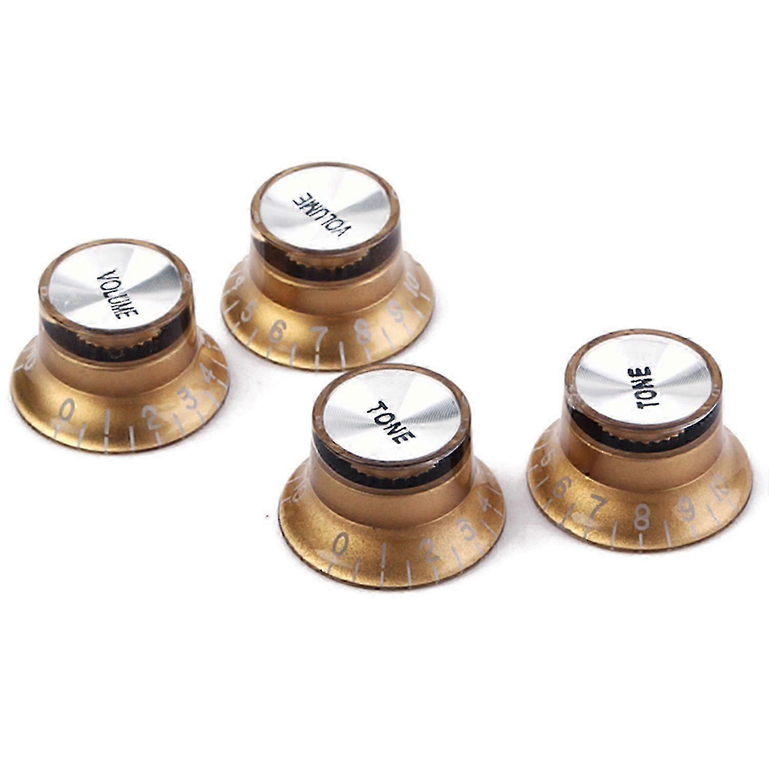 4 Pcs Speed Control Knobs 2 Tone 2 Volume For Gibson Lp Sg Guitar Golden Knobs Guitar Accessories hwy