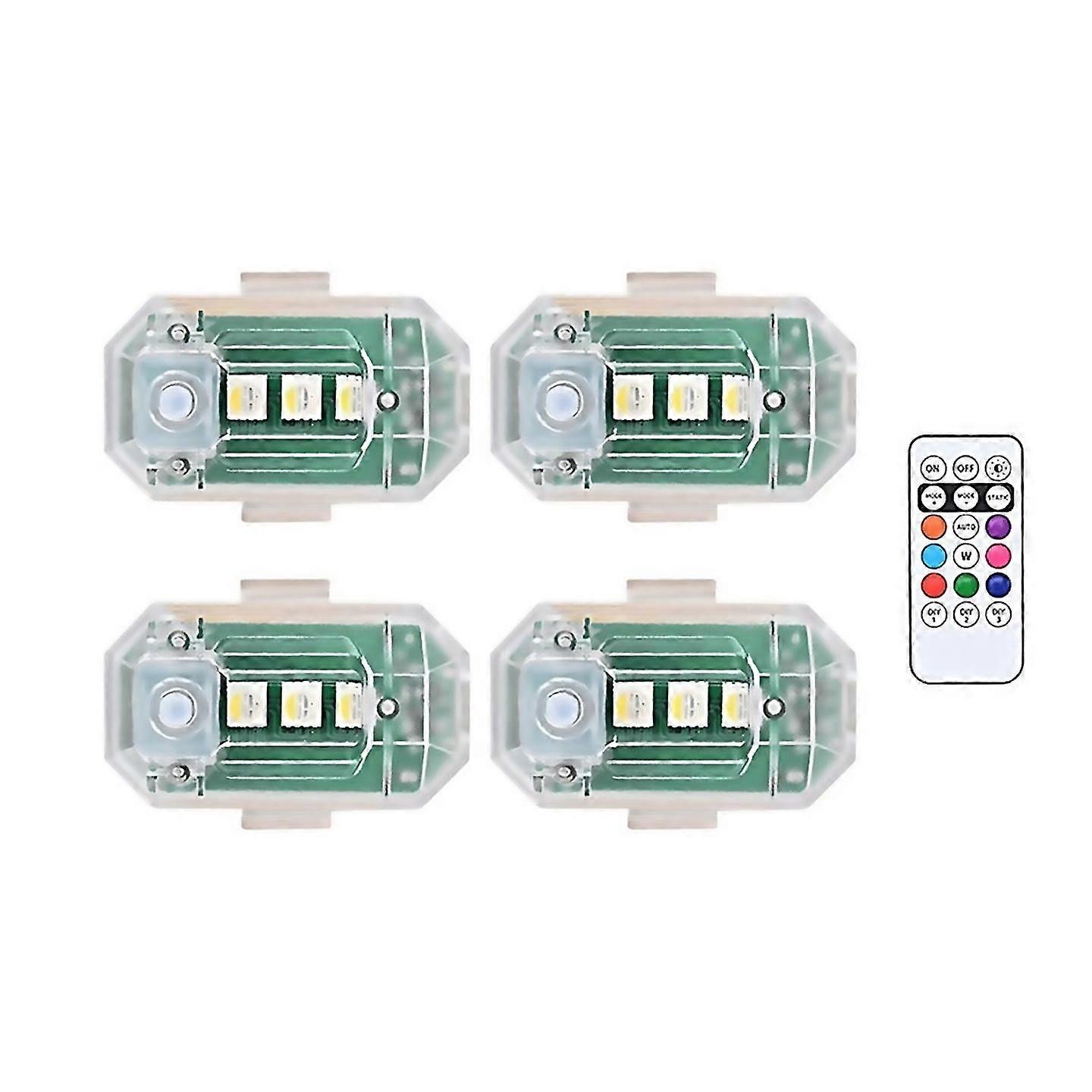 For 4pcs wireless led strobe lights with remote control 8 colors