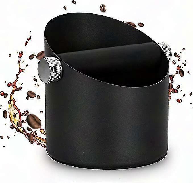 Espresso Knock Box with Silicone Bar & Non-Slip Base - Coffee Grounds Container & Portafilter Holder