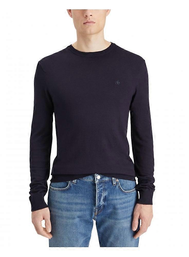 Men's Scotch & Soda Viscose Pullover Crew Neck Night Blue