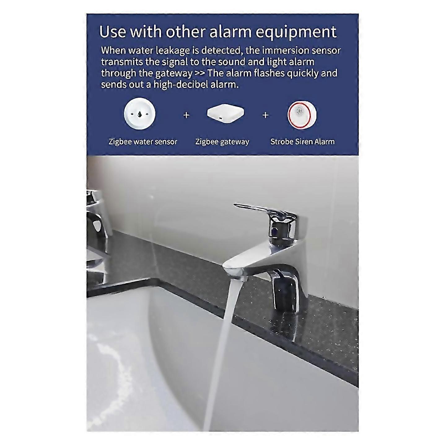 For Graffiti Zigbee Flood Sensor Water Sensor Multifunction Flood Sensor