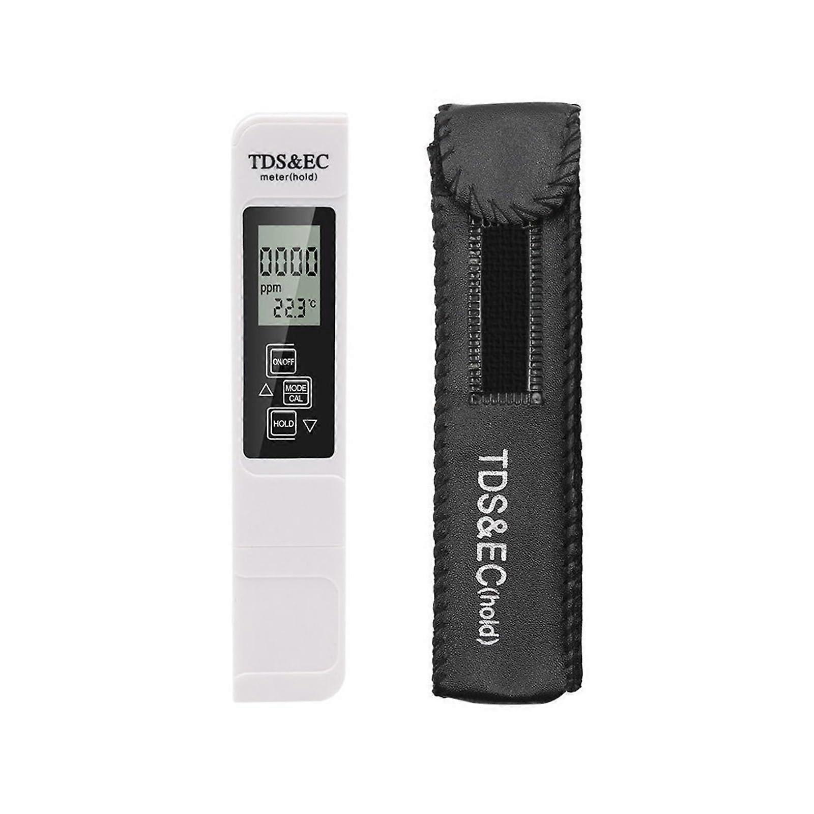 3 In 1 Digital PH/TDS/EC Meter Tester Thermometer Pen For Water Purity PPM Hydroponics Aquarium Pool White