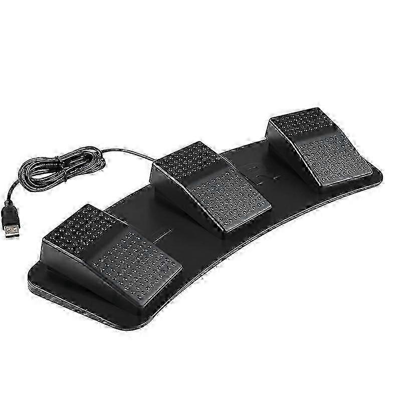 USB Triple Foot Switch Controller - Customizable Gaming Keyboard Pedal for PC & Multimedia Actions