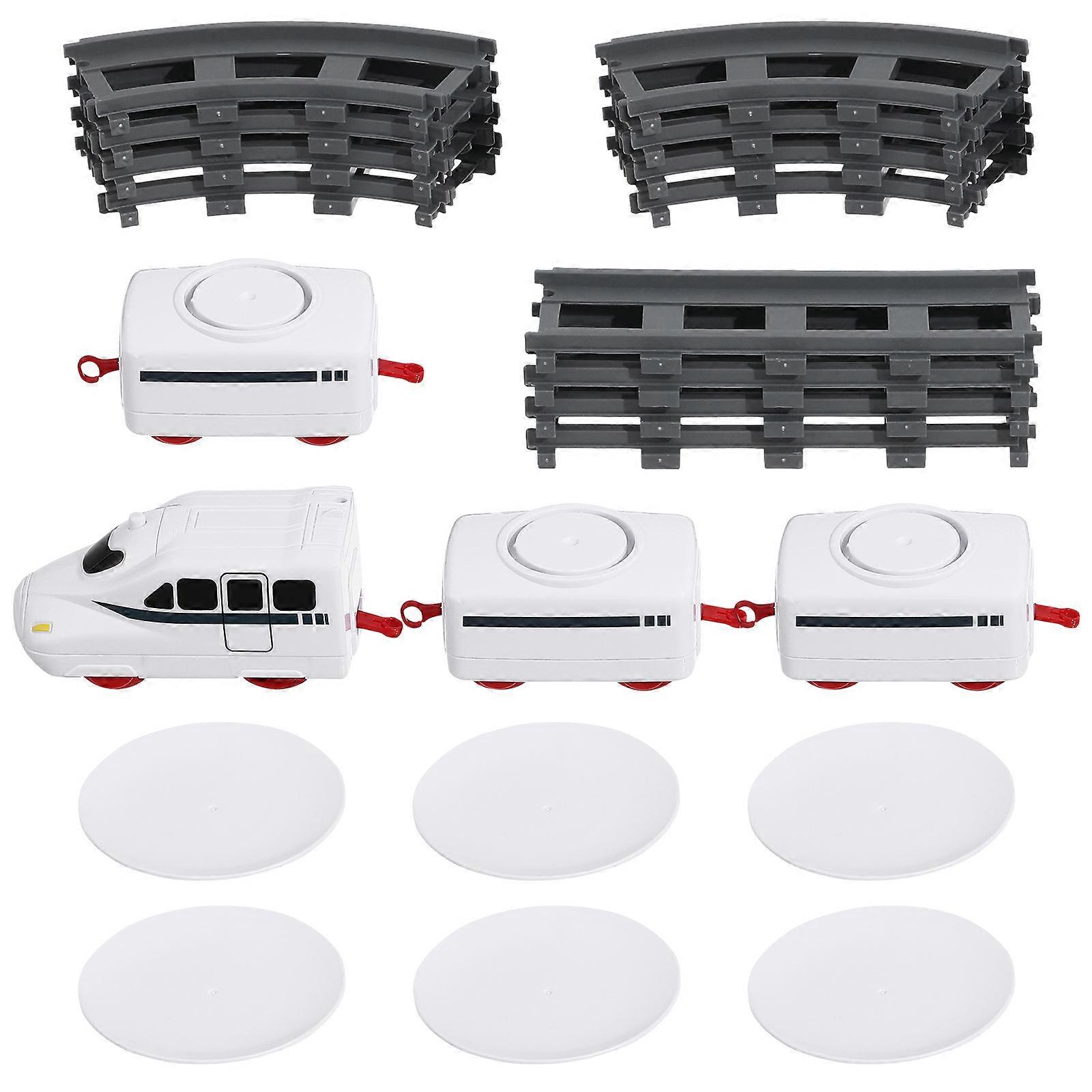 1 Set of Electric Railway Train Carousel Toys for Home Play (White)