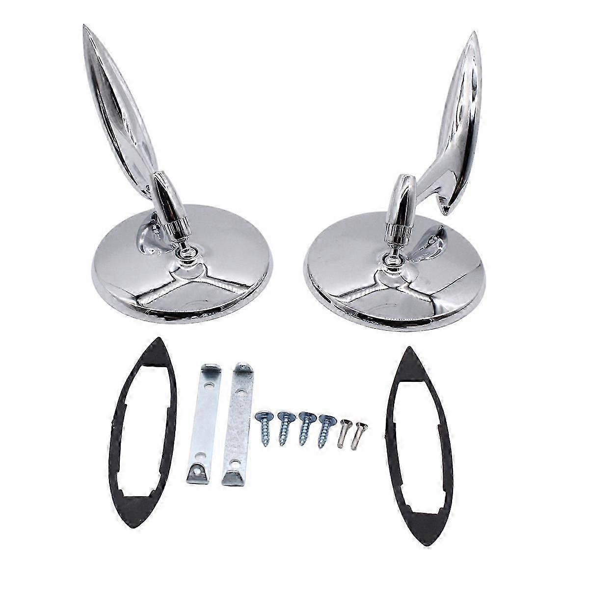 Specchietti retrovisori esterni rotondi a farfalla per auto, base a coste per 1962-1965 1964-1965 1963-1964